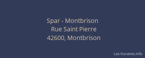 Spar - Montbrison