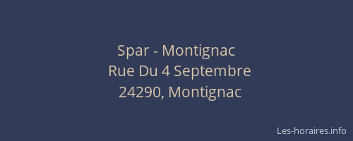 Spar - Montignac