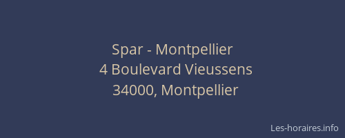 Spar - Montpellier