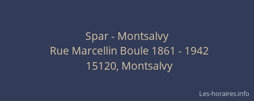 Spar - Montsalvy