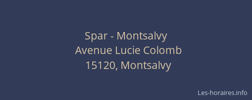 Spar - Montsalvy
