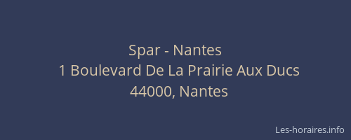 Spar - Nantes