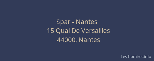 Spar - Nantes