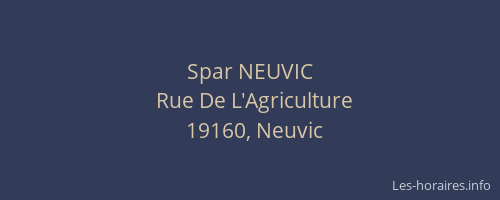 Spar NEUVIC