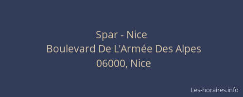 Spar - Nice