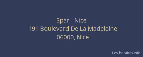 Spar - Nice