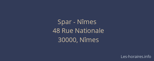 Spar - Nîmes