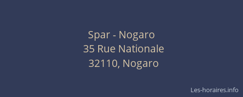 Spar - Nogaro