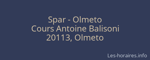 Spar - Olmeto