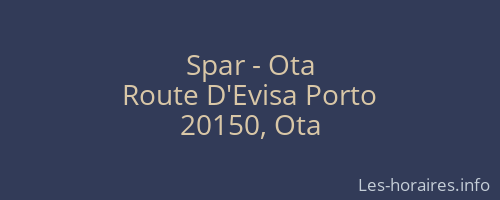 Spar - Ota
