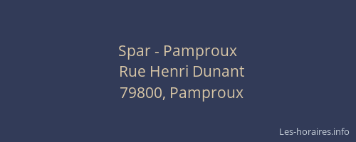Spar - Pamproux