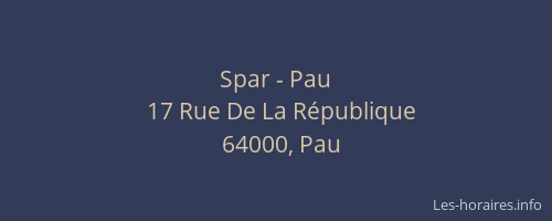 Spar - Pau