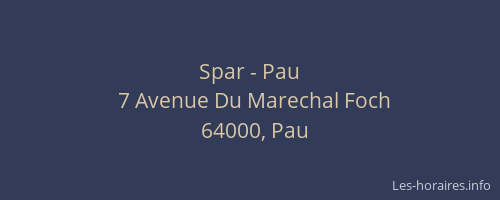 Spar - Pau