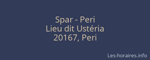 Spar - Peri