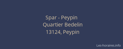 Spar - Peypin