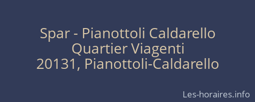 Spar - Pianottoli Caldarello