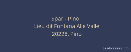 Spar - Pino