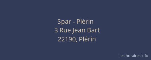 Spar - Pl&eacute;rin