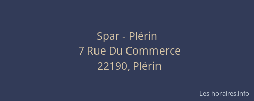 Spar - Plérin