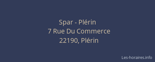 Spar - Pl&eacute;rin