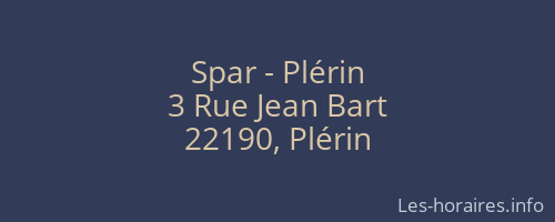Spar - Plérin