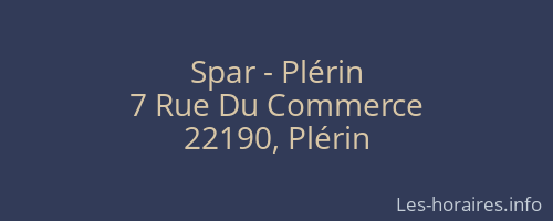 Spar - Plérin
