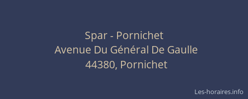 Spar - Pornichet