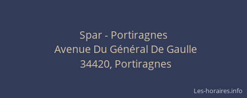 Spar - Portiragnes