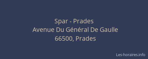 Spar - Prades