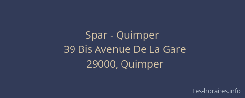 Spar - Quimper