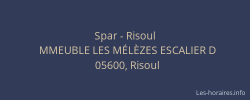Spar - Risoul