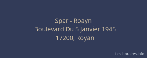 Spar - Roayn