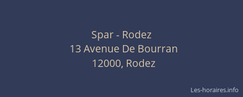 Spar - Rodez