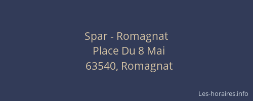 Spar - Romagnat