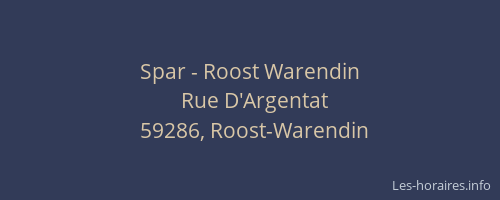 Spar - Roost Warendin