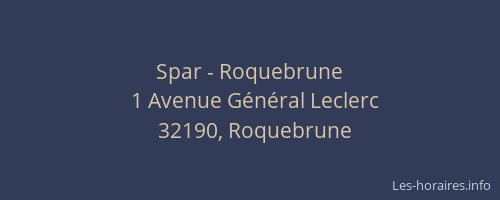 Spar - Roquebrune