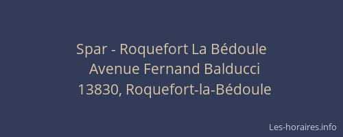 Spar - Roquefort La Bédoule