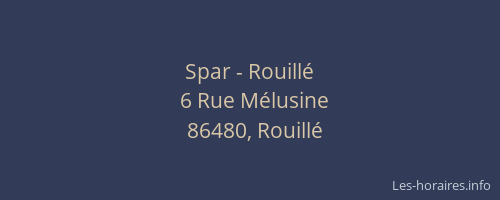 Spar - Rouillé