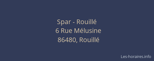 Spar - Rouill&eacute;