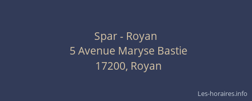 Spar - Royan
