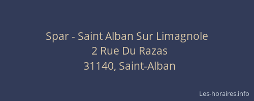 Spar - Saint Alban Sur Limagnole