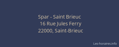 Spar - Saint Brieuc