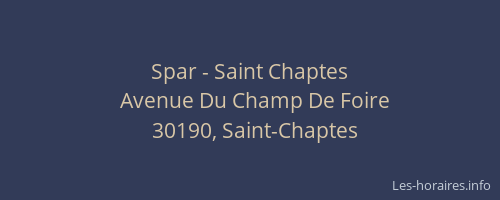 Spar - Saint Chaptes
