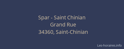 Spar - Saint Chinian