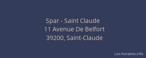 Spar - Saint Claude