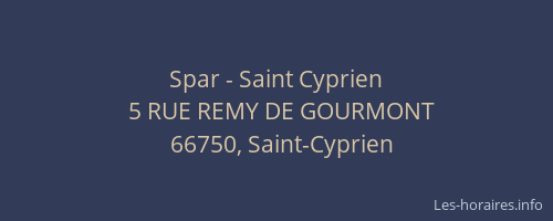 Spar - Saint Cyprien