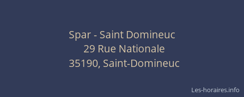 Spar - Saint Domineuc