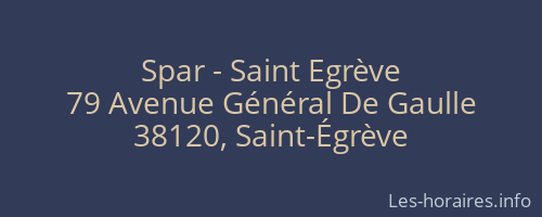 Spar - Saint Egrève