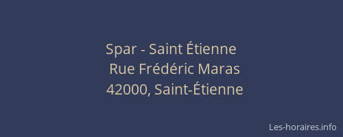 Spar - Saint Étienne