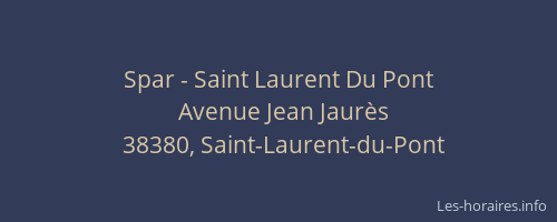 Spar - Saint Laurent Du Pont